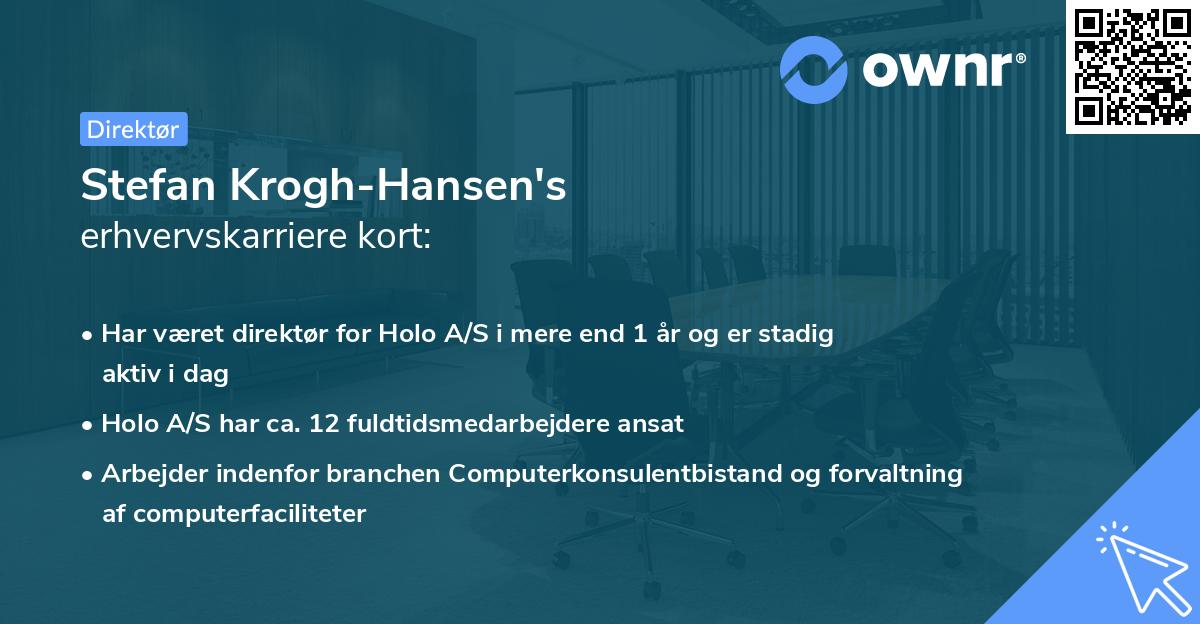 Stefan Krogh-Hansen's erhvervskarriere kort