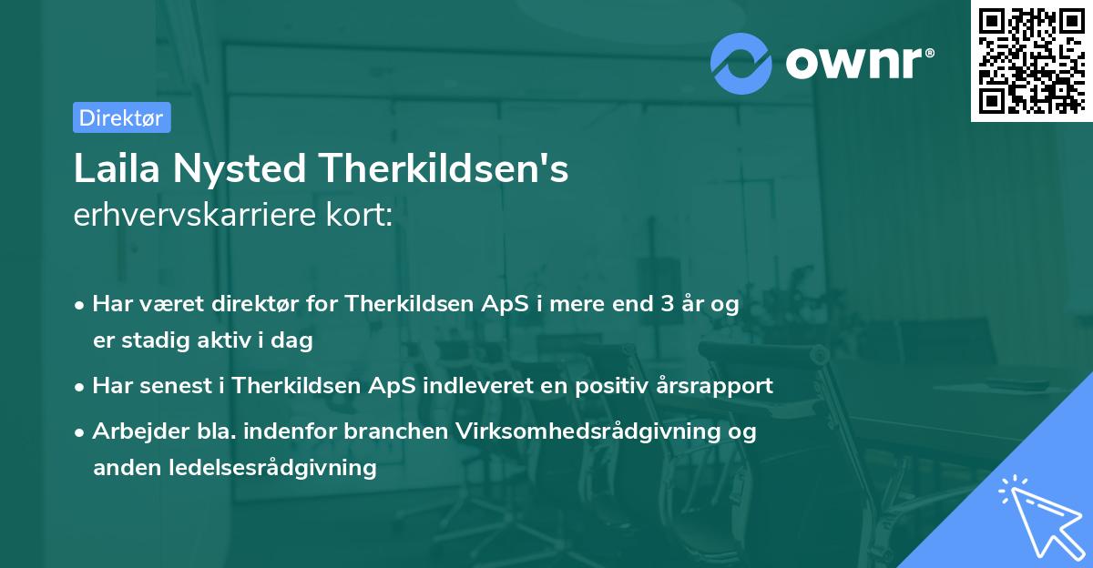 Laila Nysted Therkildsen's erhvervskarriere kort