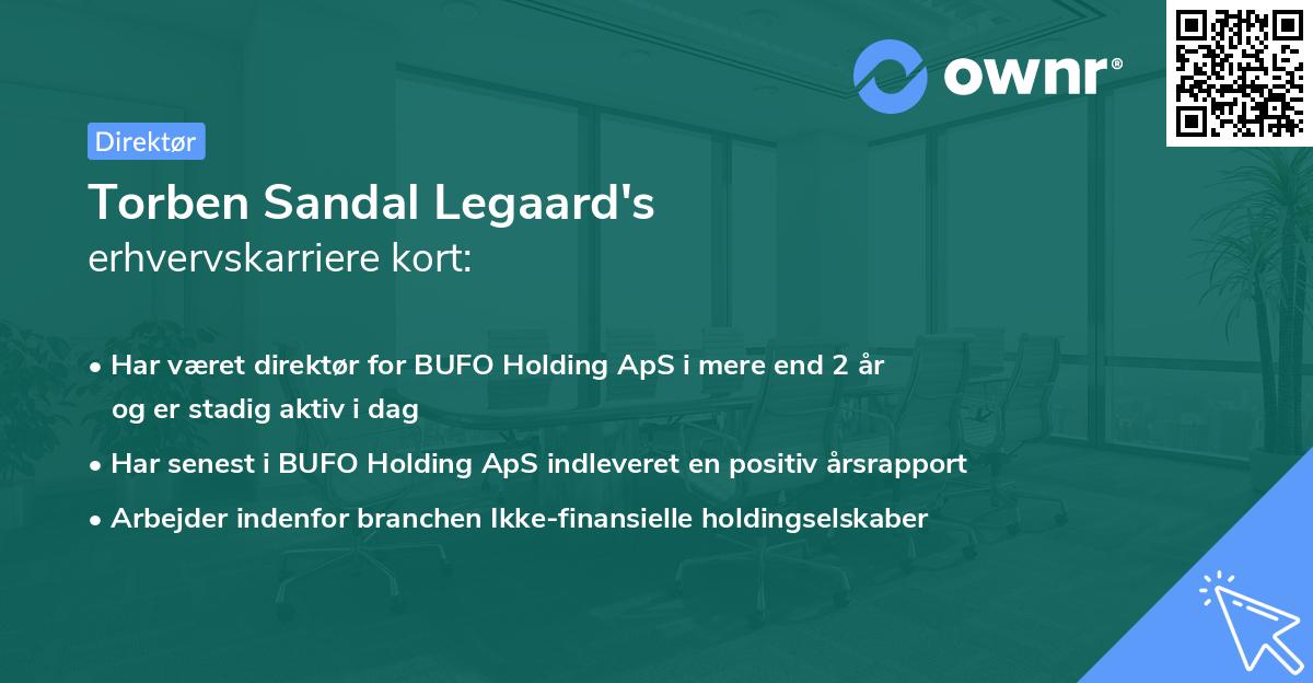 Torben Sandal Legaard's erhvervskarriere kort