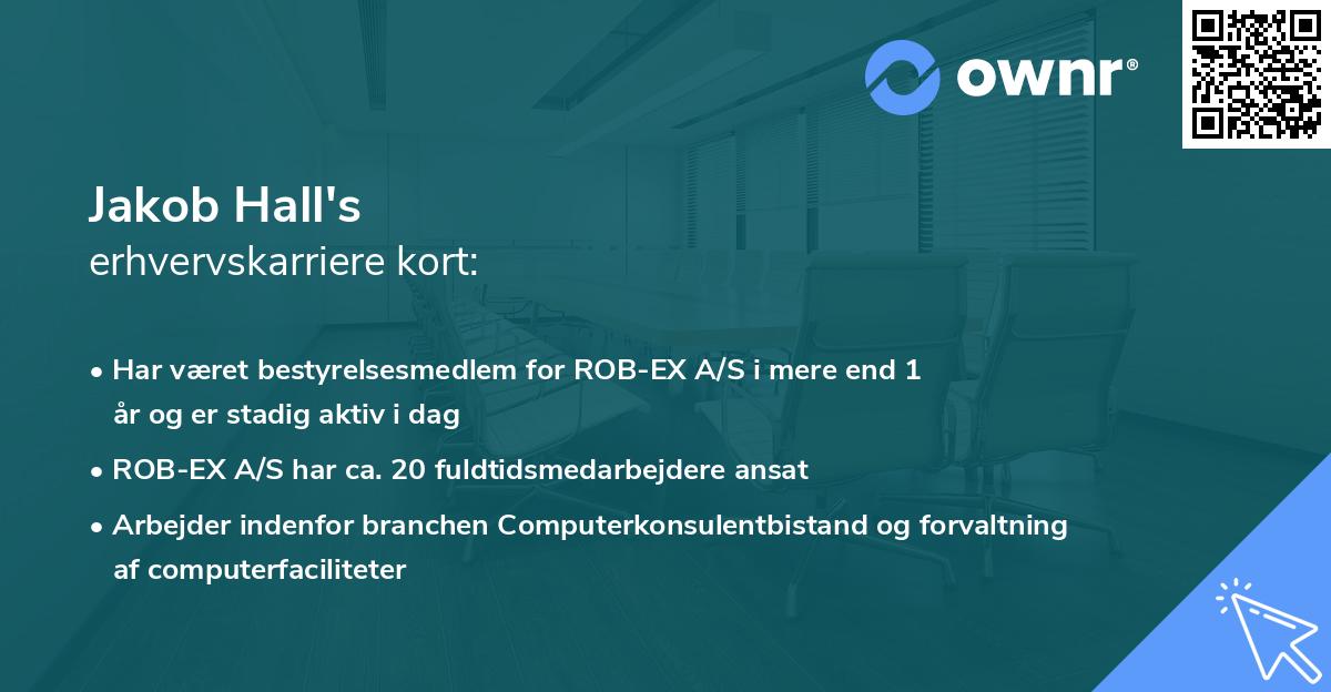 Jakob Hall's erhvervskarriere kort