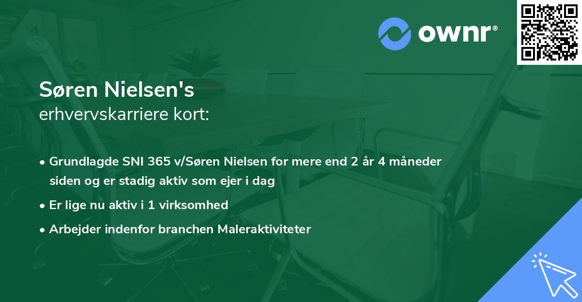Søren Nielsen's erhvervskarriere kort