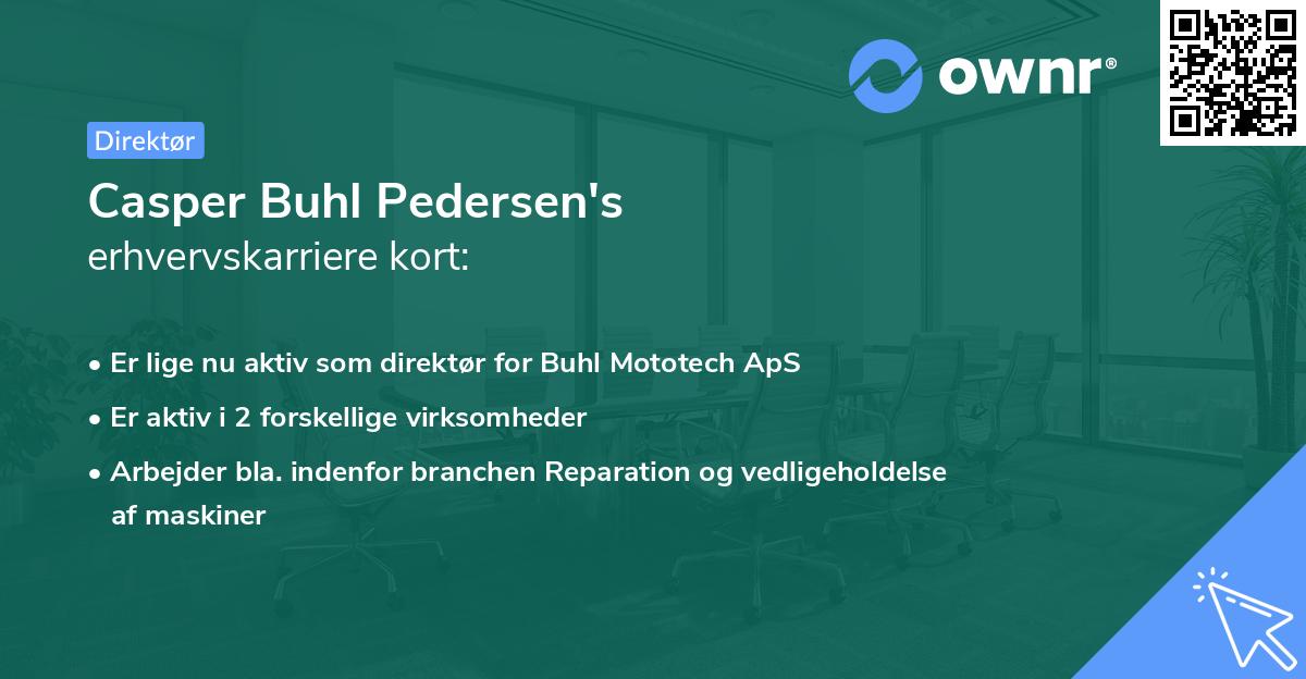 Casper Buhl Pedersen's erhvervskarriere kort
