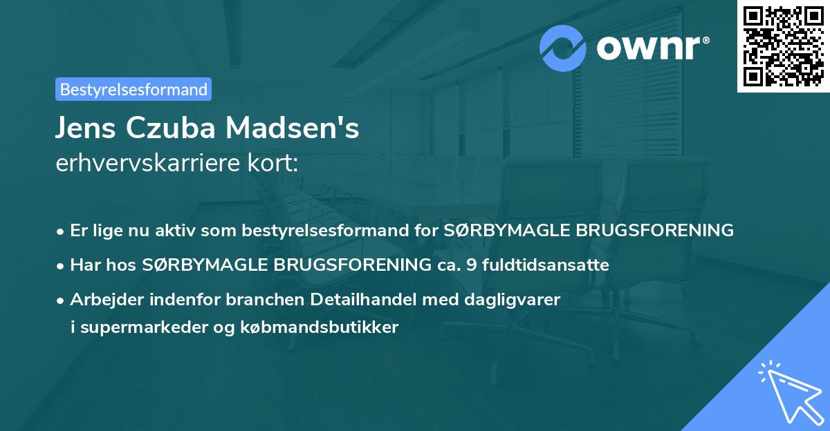 Jens Czuba Madsen's erhvervskarriere kort