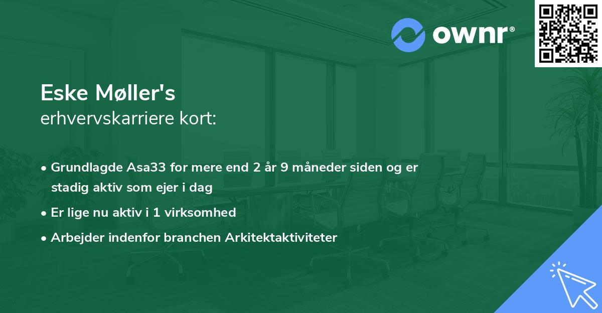 Eske Møller's erhvervskarriere kort