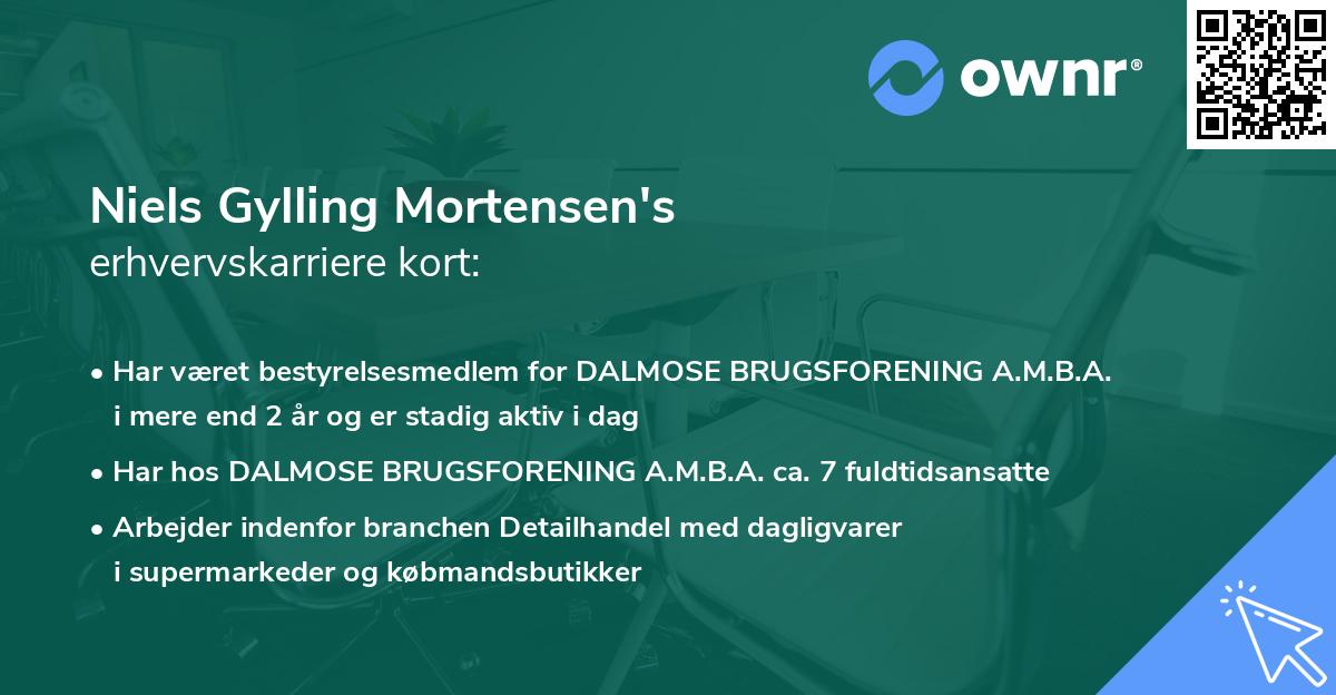 Niels Gylling Mortensen's erhvervskarriere kort