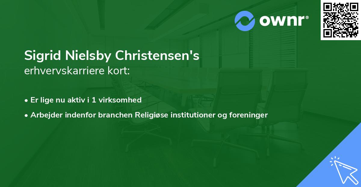 Sigrid Nielsby Christensen's erhvervskarriere kort