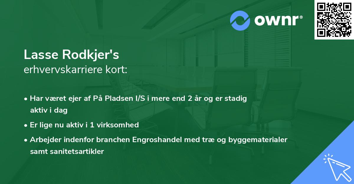 Lasse Rodkjer's erhvervskarriere kort