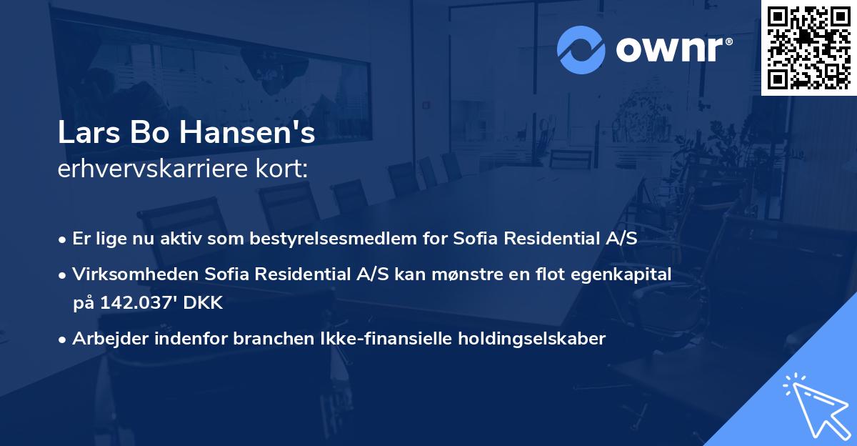 Lars Bo Hansen's erhvervskarriere kort