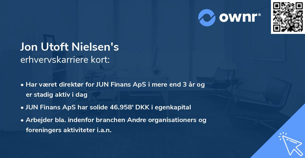 Jon Utoft Nielsen's erhvervskarriere kort