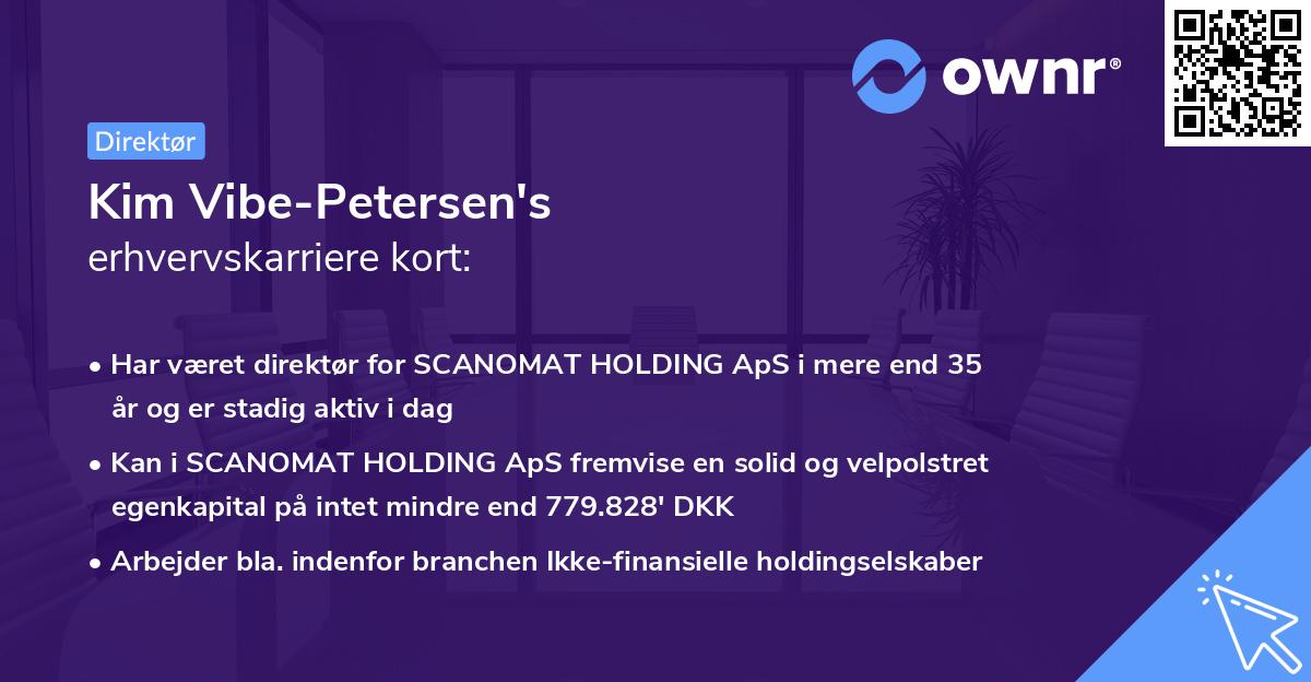 Kim Vibe-Petersen's erhvervskarriere kort