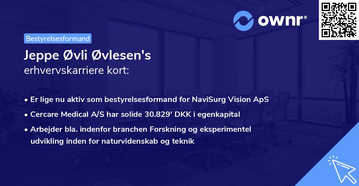 Jeppe Øvli Øvlesen's erhvervskarriere kort