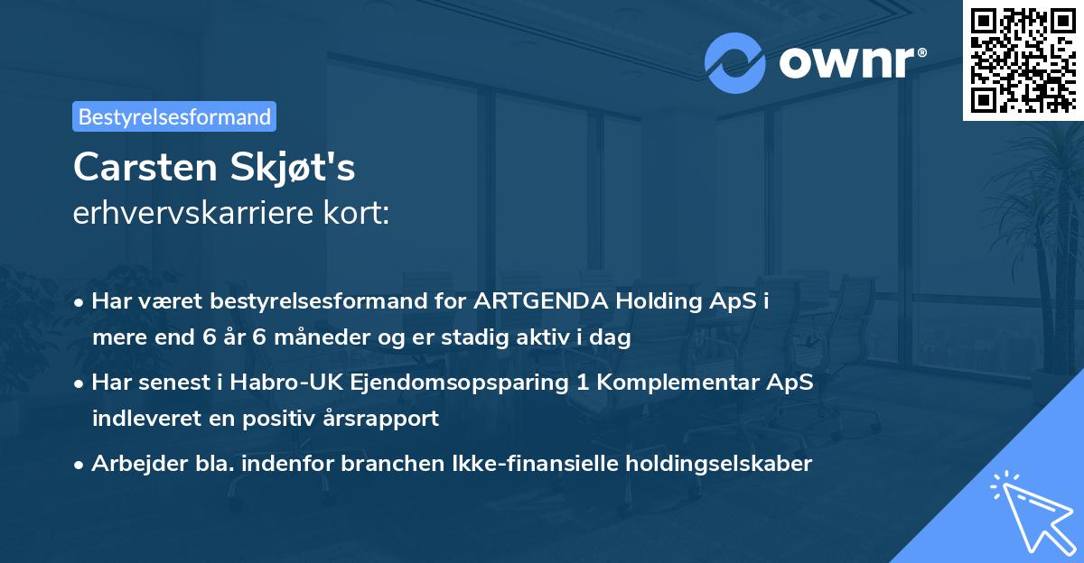 Carsten Skjøt's erhvervskarriere kort