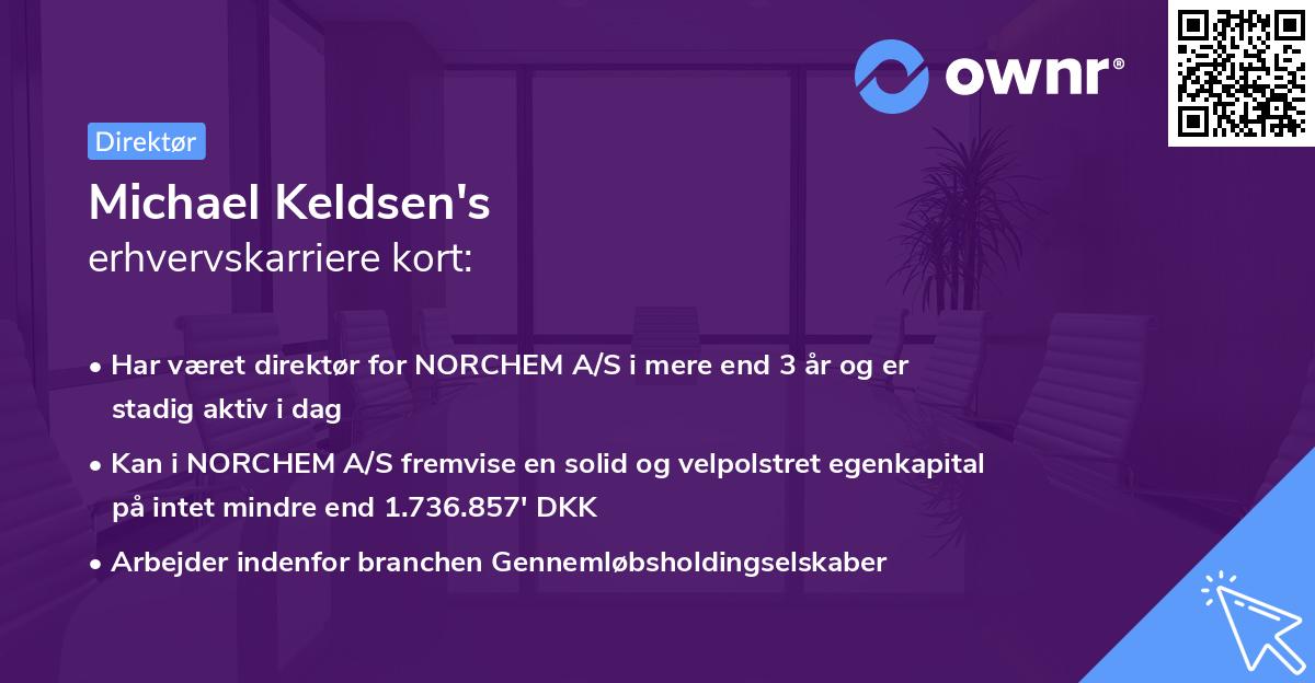 Michael Keldsen's erhvervskarriere kort