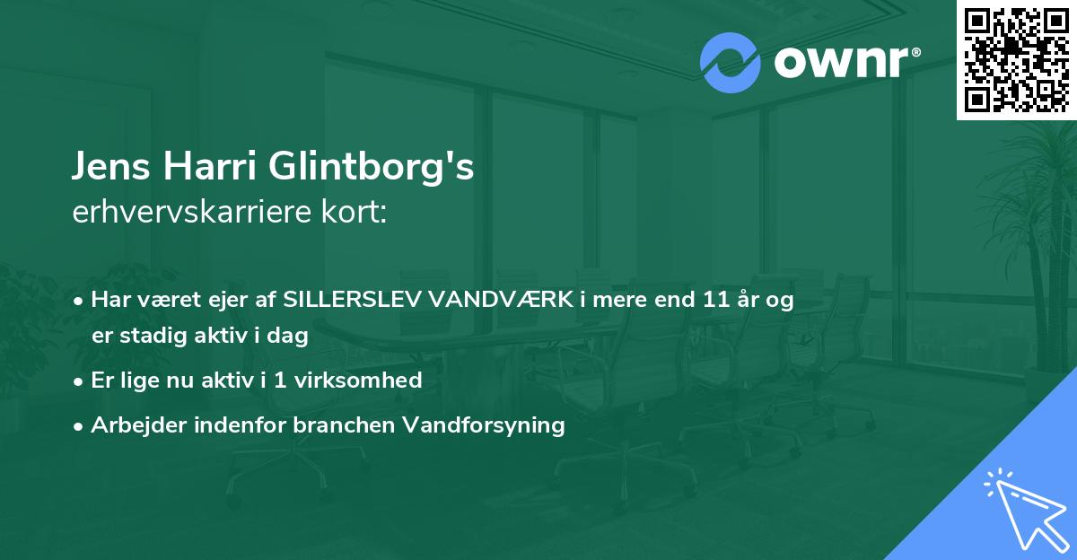 Jens Harri Glintborg's erhvervskarriere kort