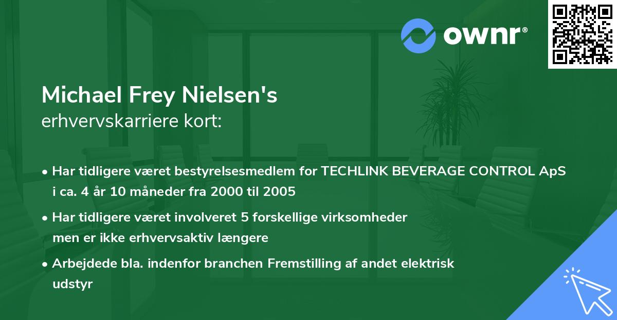 Michael Frey Nielsen's erhvervskarriere kort
