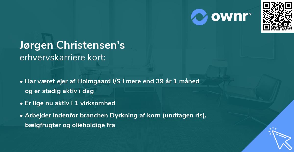 Jørgen Christensen's erhvervskarriere kort