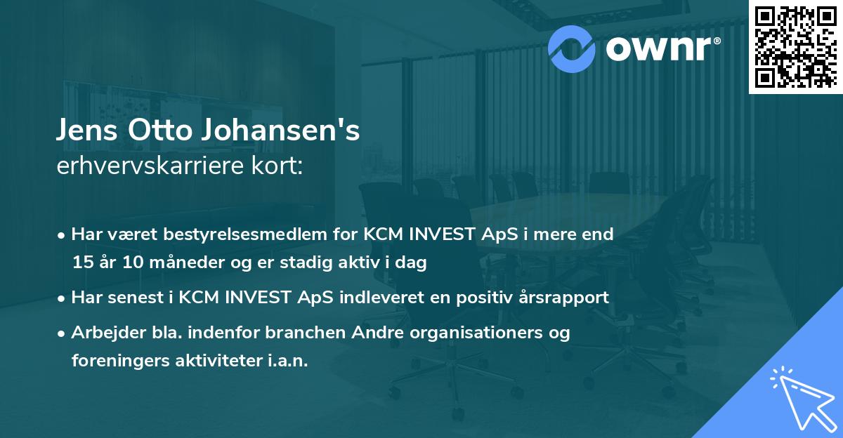 Jens Otto Johansen's erhvervskarriere kort