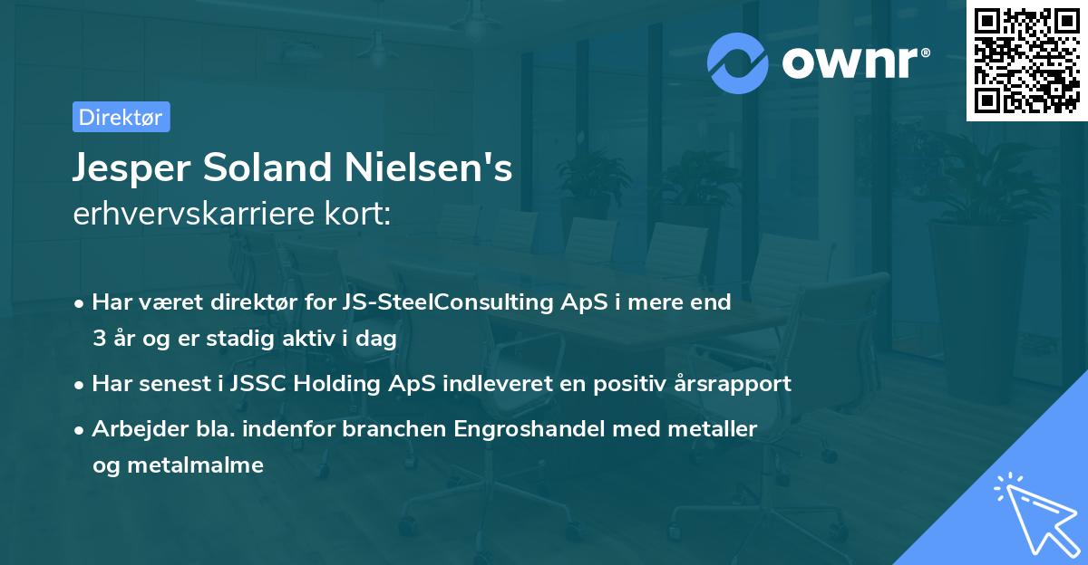 Jesper Soland Nielsen's erhvervskarriere kort