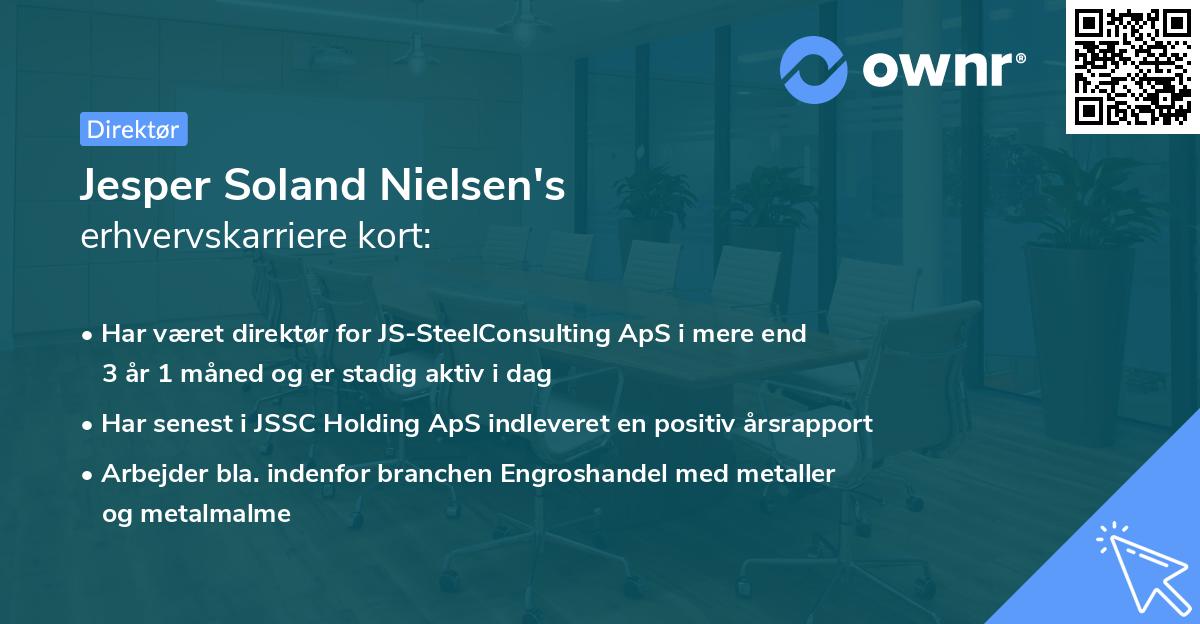 Jesper Soland Nielsen's erhvervskarriere kort
