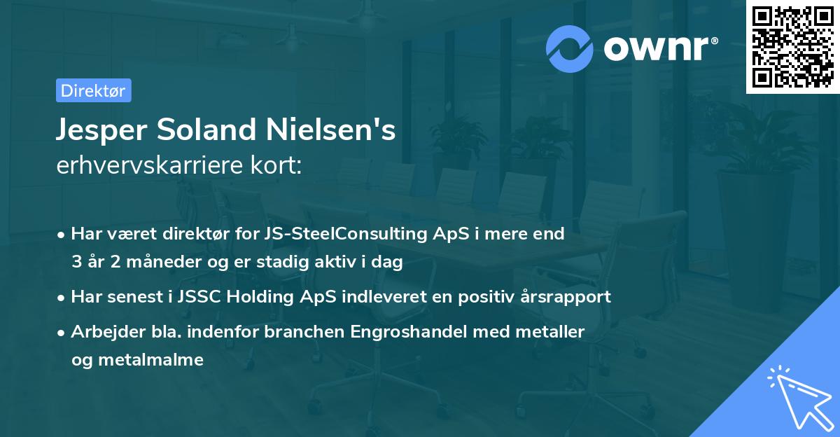 Jesper Soland Nielsen's erhvervskarriere kort