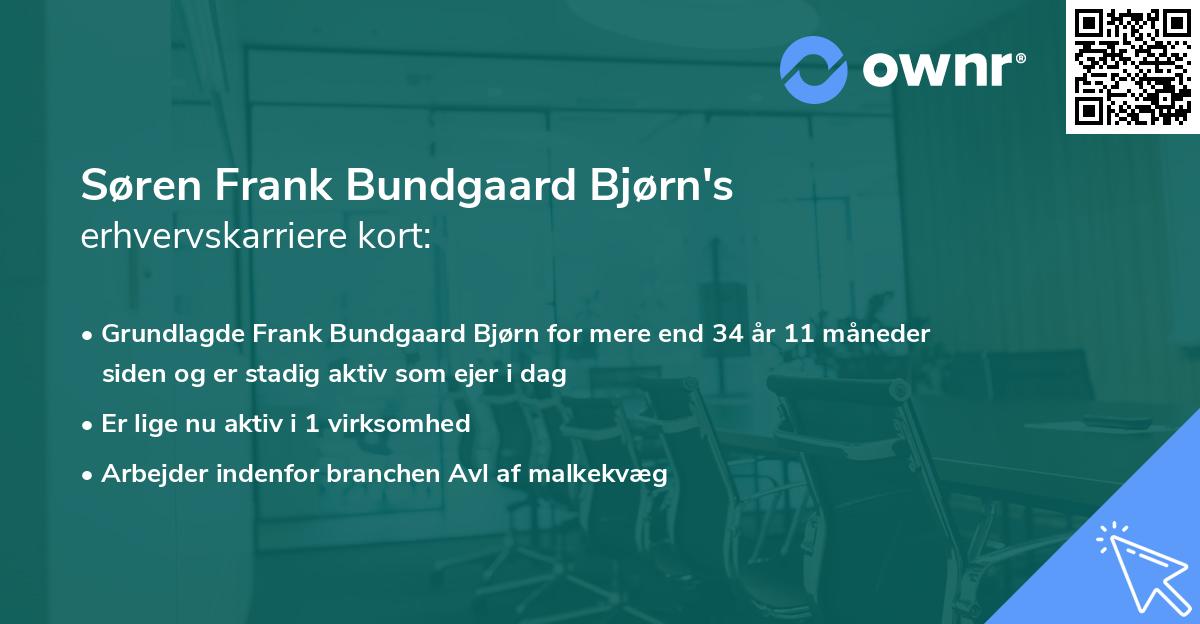 Søren Frank Bundgaard Bjørn's erhvervskarriere kort