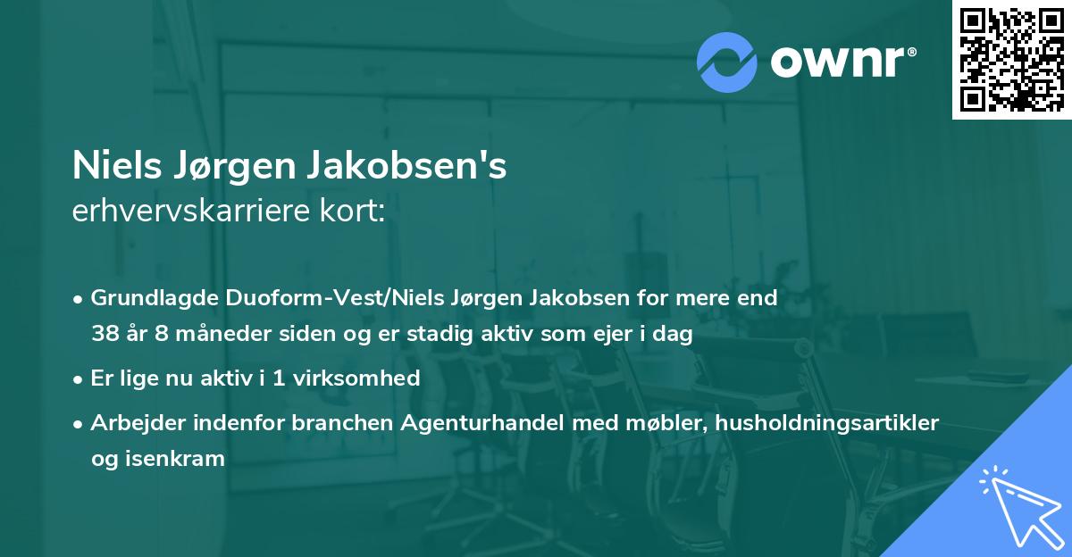 Niels Jørgen Jakobsen's erhvervskarriere kort