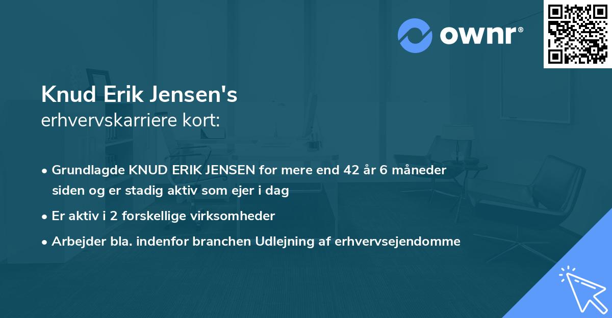 Knud Erik Jensen's erhvervskarriere kort