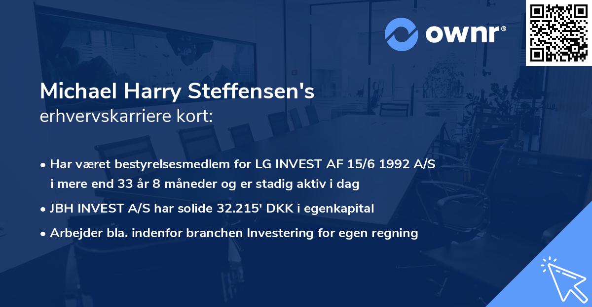 Michael Harry Steffensen's erhvervskarriere kort