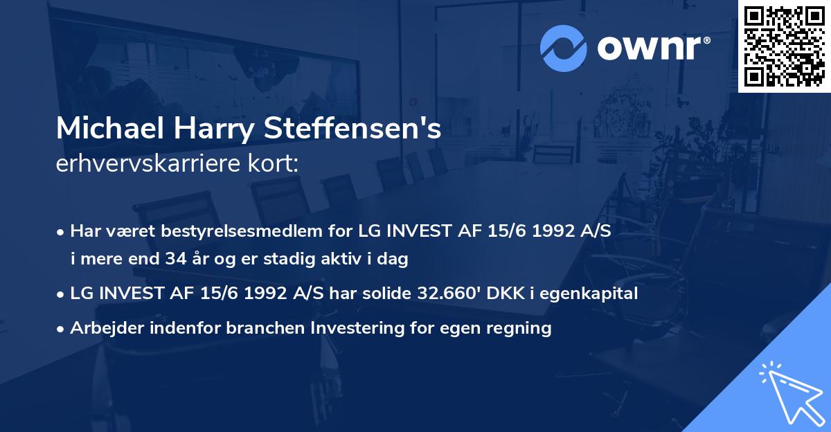 Michael Harry Steffensen's erhvervskarriere kort