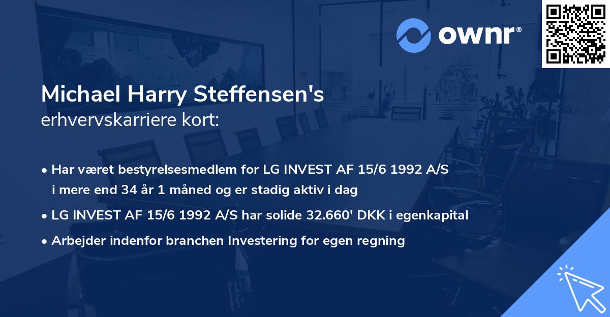 Michael Harry Steffensen's erhvervskarriere kort