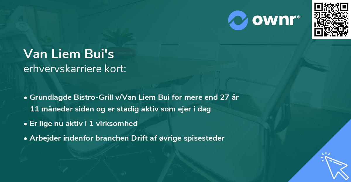 Van Liem Bui's erhvervskarriere kort