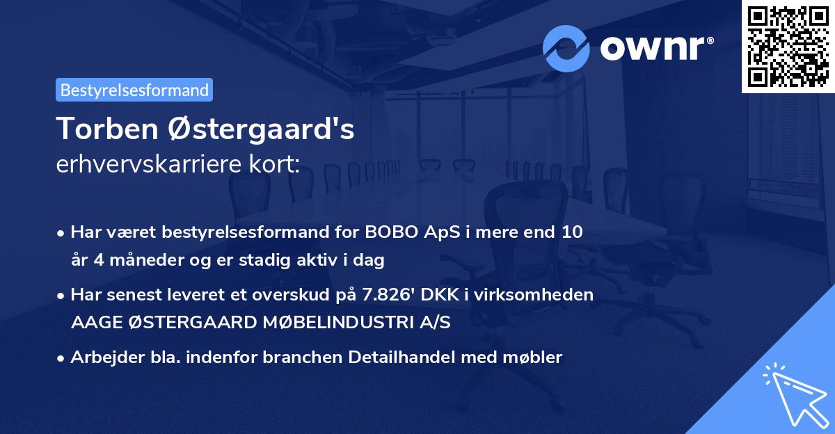 Torben Østergaard's erhvervskarriere kort