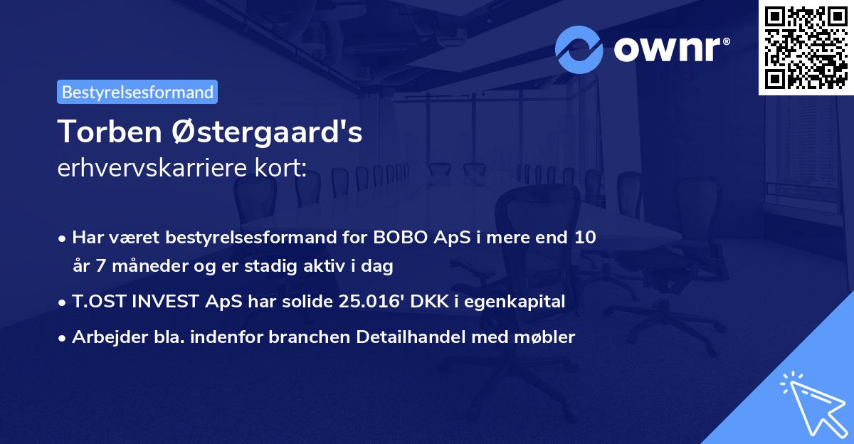 Torben Østergaard's erhvervskarriere kort