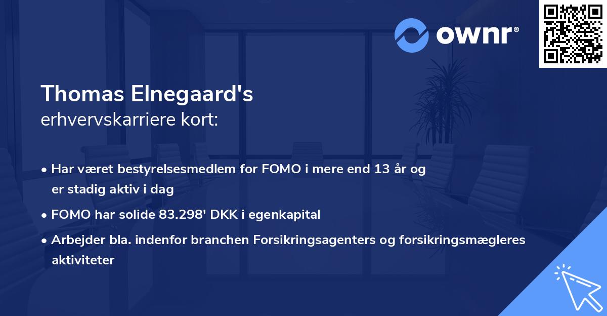 Thomas Elnegaard's erhvervskarriere kort