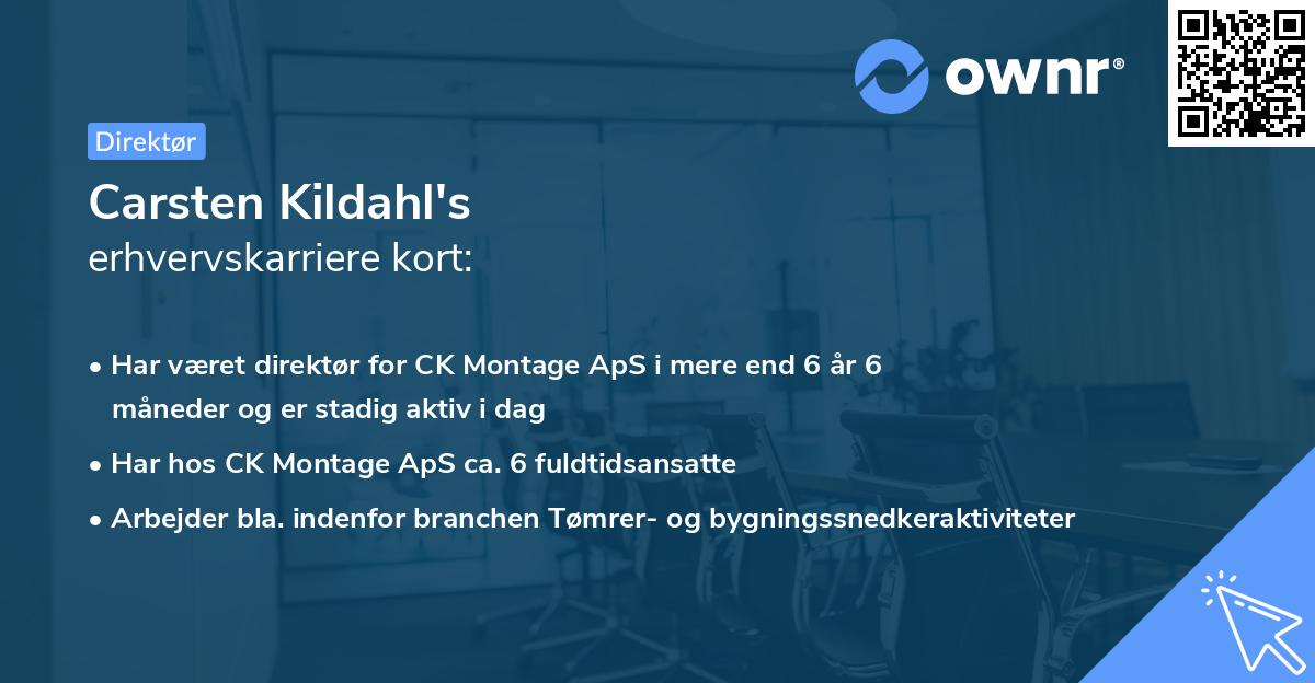 Carsten Kildahl's erhvervskarriere kort