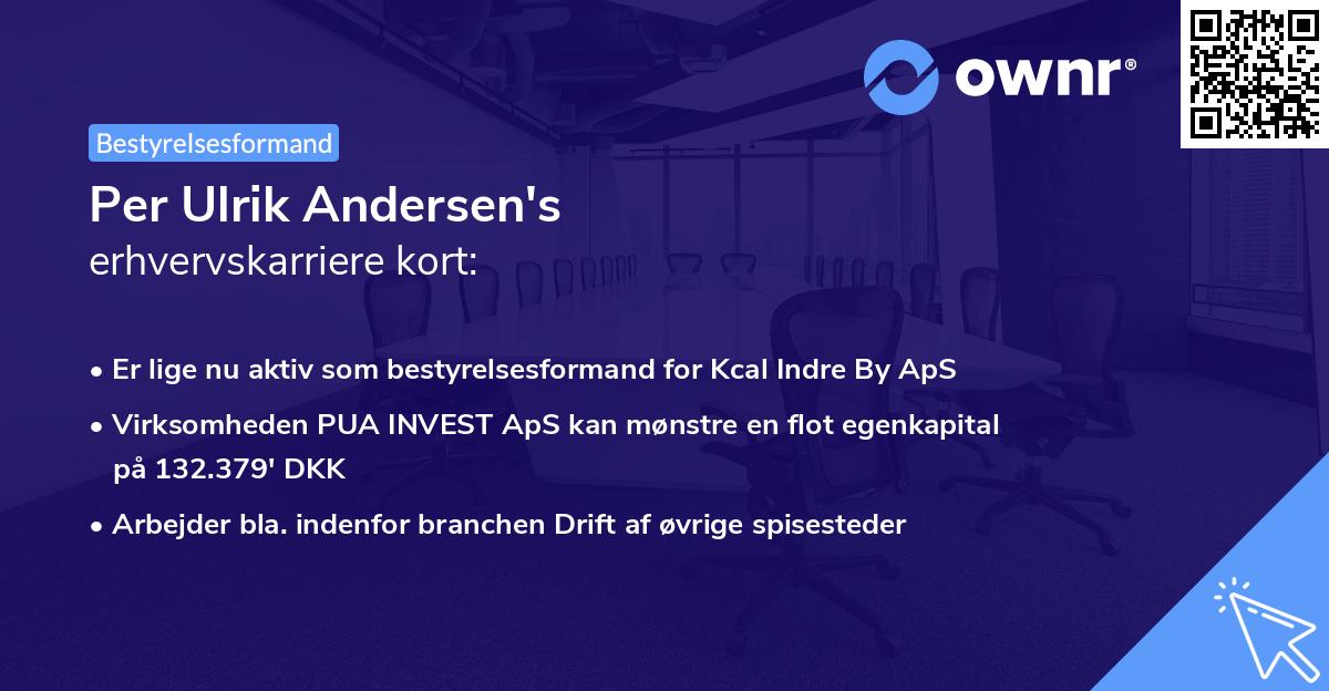 Per Ulrik Andersen's erhvervskarriere kort