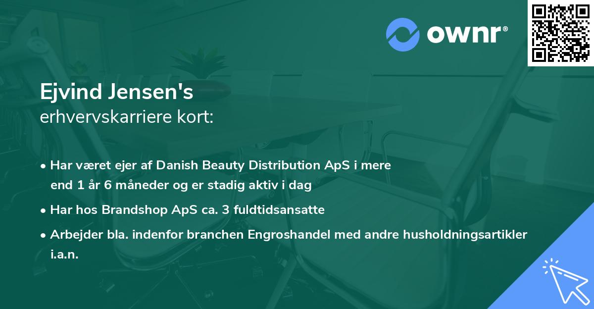 Ejvind Jensen's erhvervskarriere kort