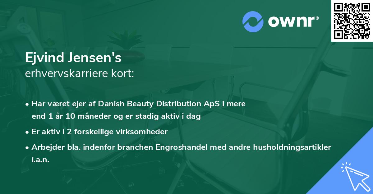Ejvind Jensen's erhvervskarriere kort