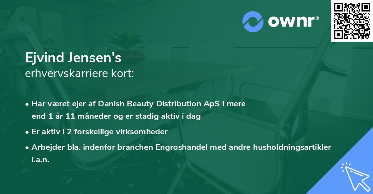 Ejvind Jensen's erhvervskarriere kort