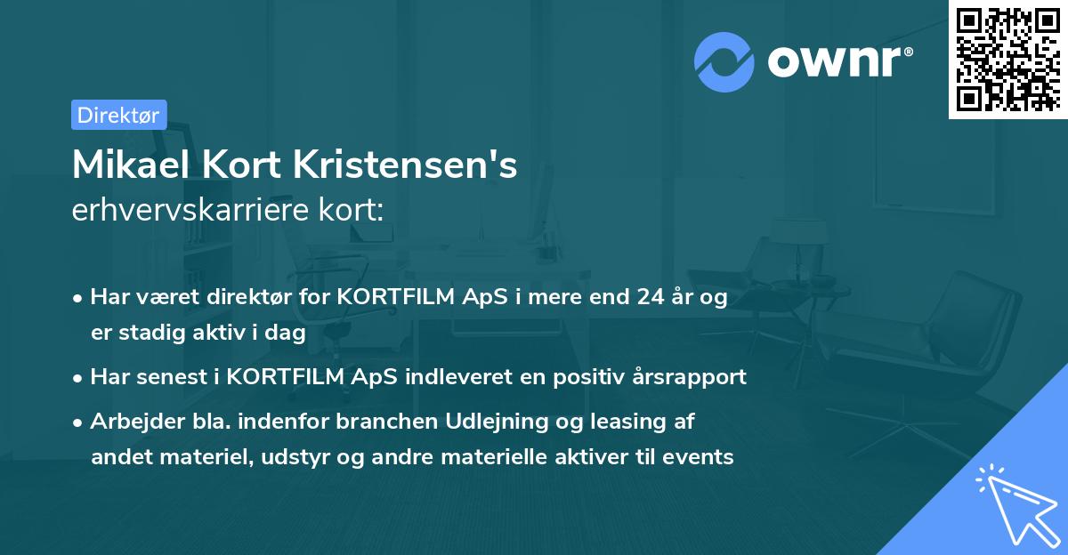 Mikael Kort Kristensen's erhvervskarriere kort