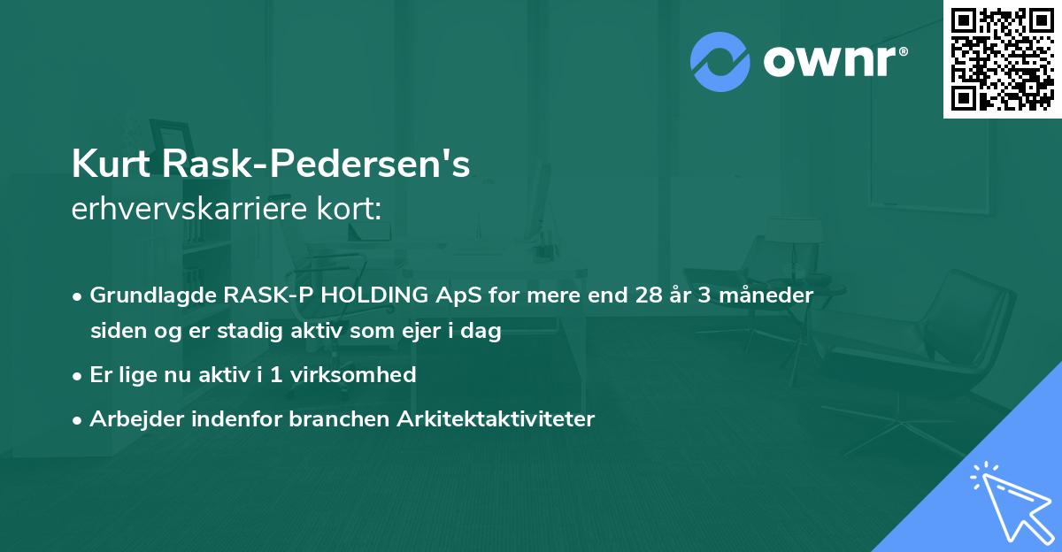 Kurt Rask-Pedersen's erhvervskarriere kort