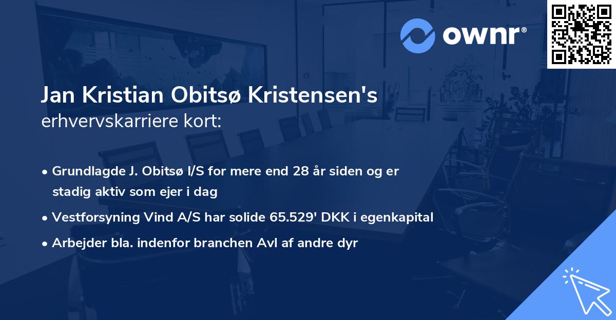 Jan Kristian Obitsø Kristensen's erhvervskarriere kort