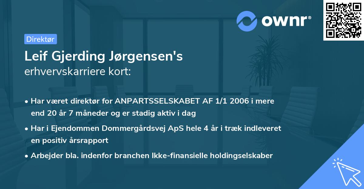 Leif Gjerding Jørgensen's erhvervskarriere kort