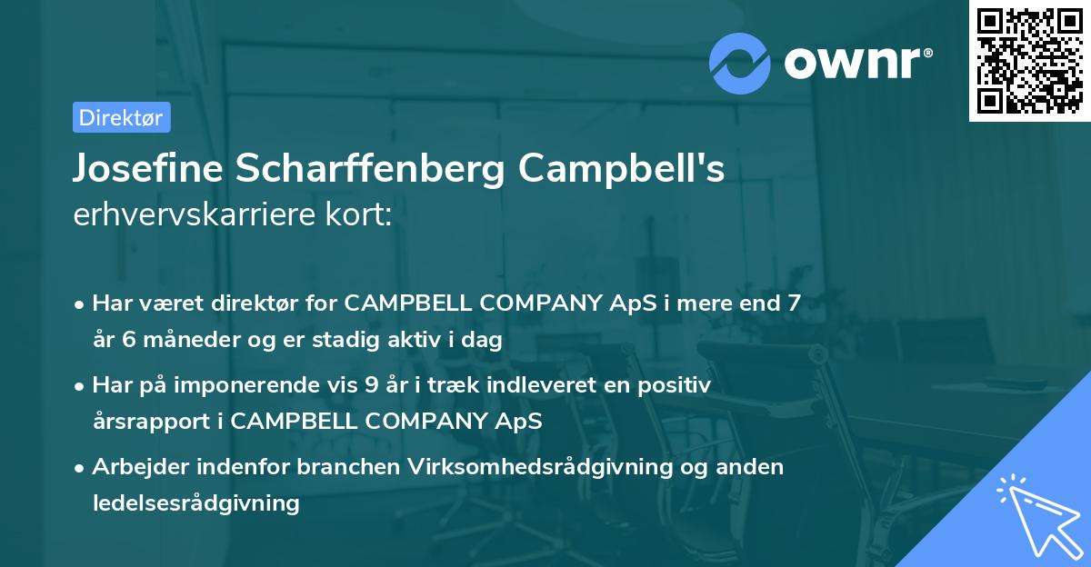 Josefine Scharffenberg Campbell's erhvervskarriere kort