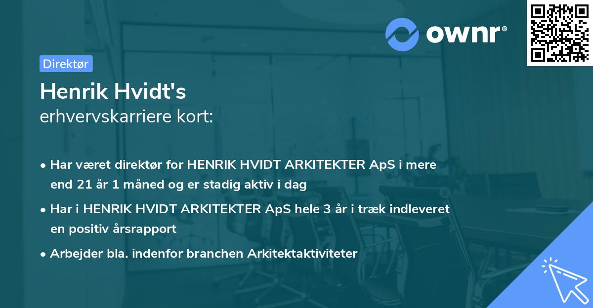 Henrik Hvidt's erhvervskarriere kort