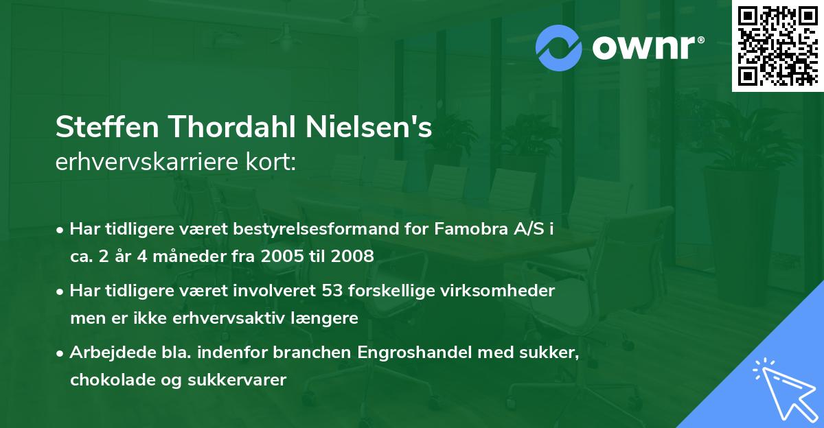 Steffen Thordahl Nielsen's erhvervskarriere kort