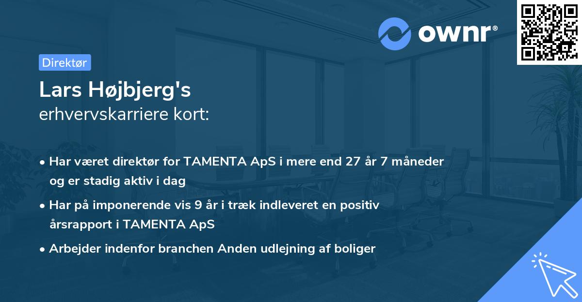 Lars Højbjerg's erhvervskarriere kort