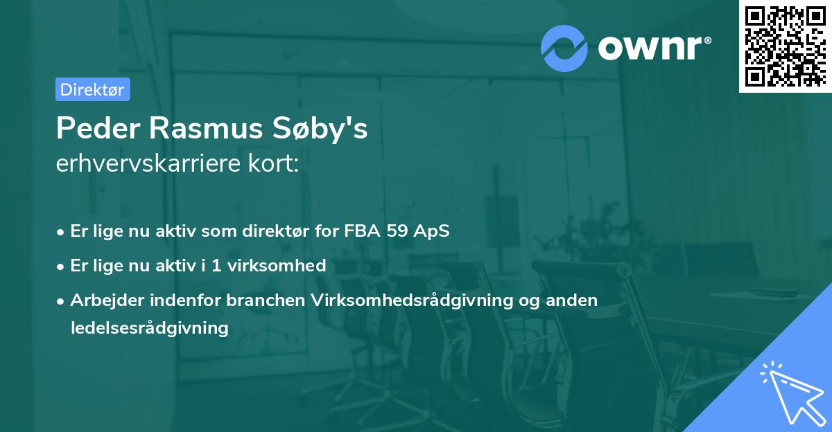 Peder Rasmus Søby's erhvervskarriere kort