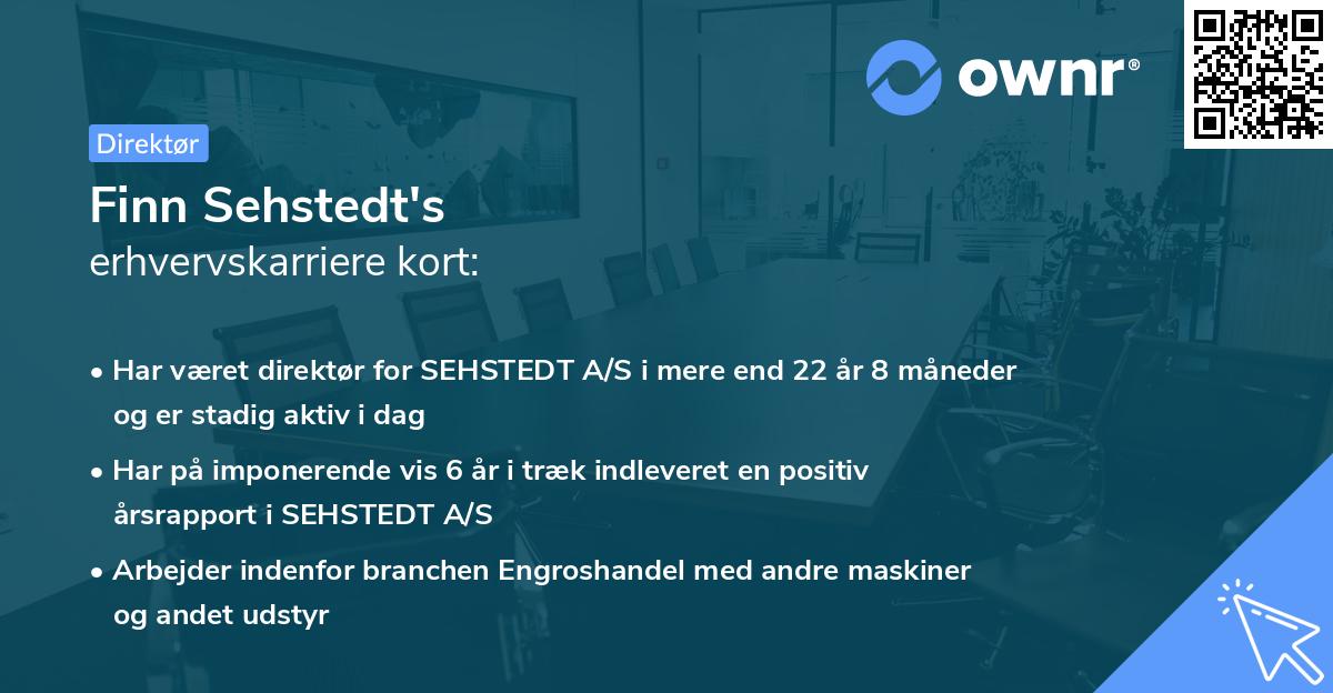 Finn Sehstedt's erhvervskarriere kort