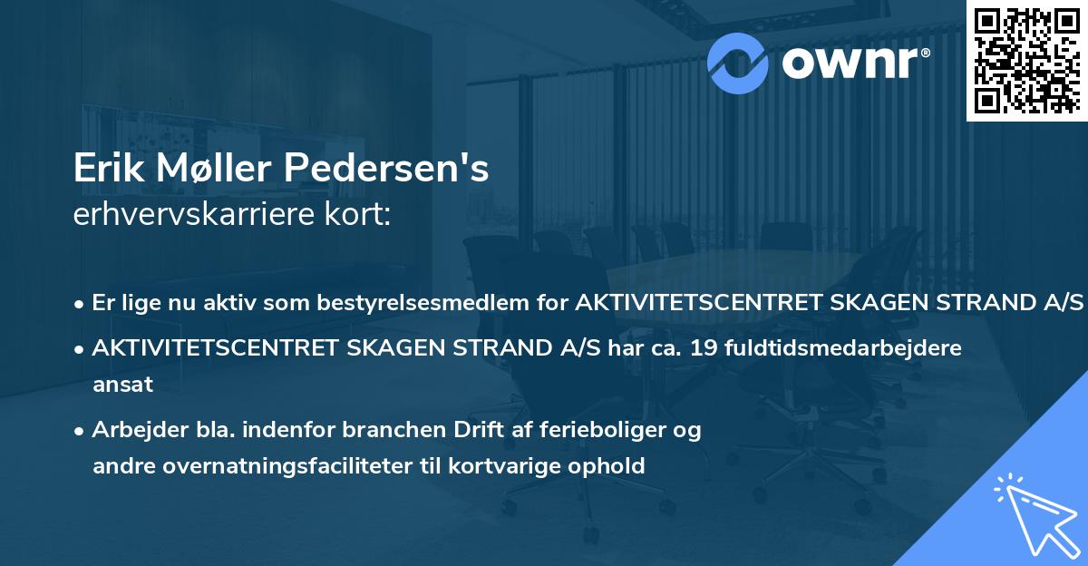 Erik Møller Pedersen's erhvervskarriere kort